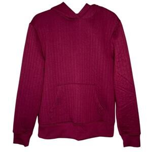 Goodfellow Men's Medium Dark Burgundy Standard Fit Microfleece Ribbed Hoodie